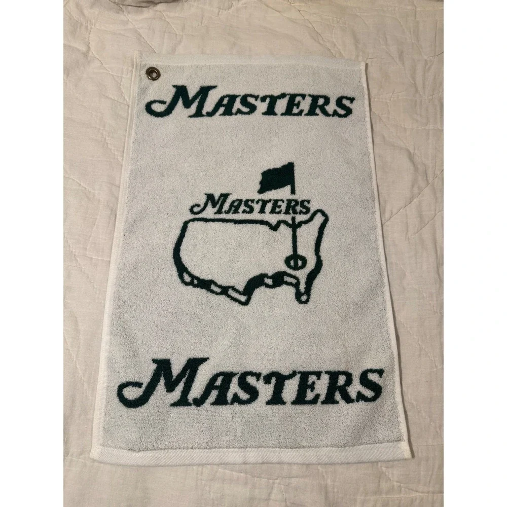 Masters Tournament Golf Caddy Towel Augusta National Green White Made in USA